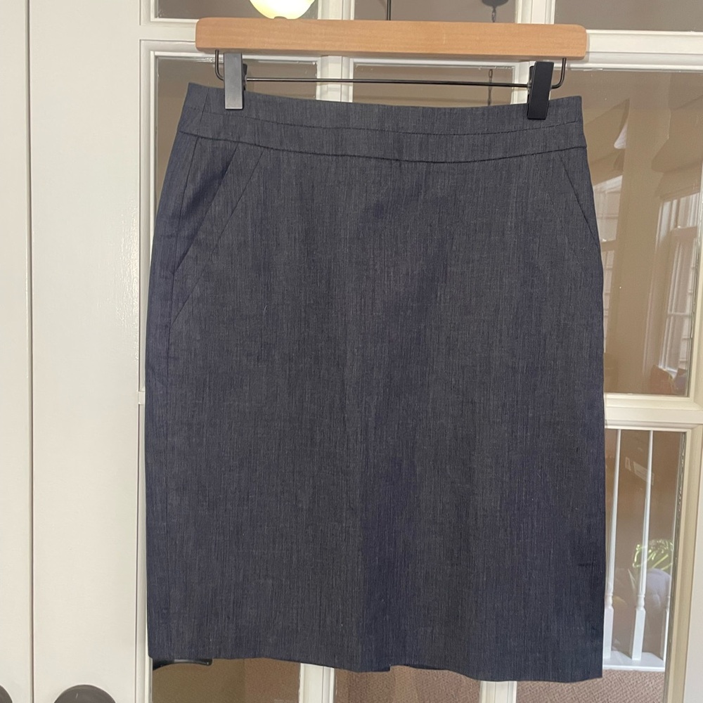 LOFT Dark Gray Pencil Skirt